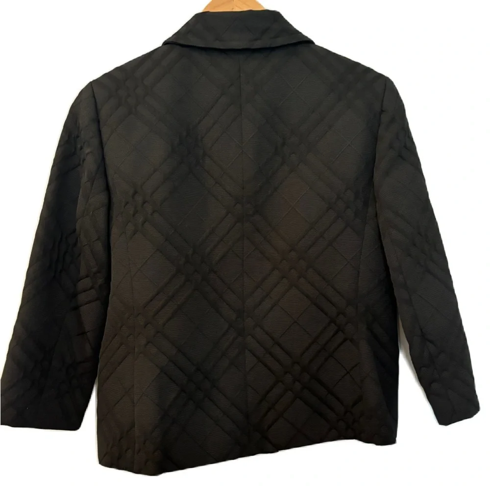 Talbots NWT Black Diamond Pattern Suit Jacket Size 4